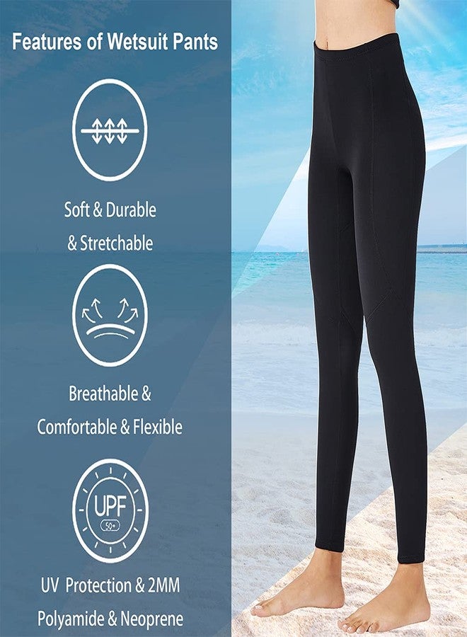 Skyone Wetsuit Pants Women Men Neoprene Long Pants 2MM Diving Swimming Surfing Leggings, 3MM 1.5MM Swim Tights Pant Wetsuits Shorts Warm Sun Protection for Snorkeling Scuba Water Sports (C - Image 4